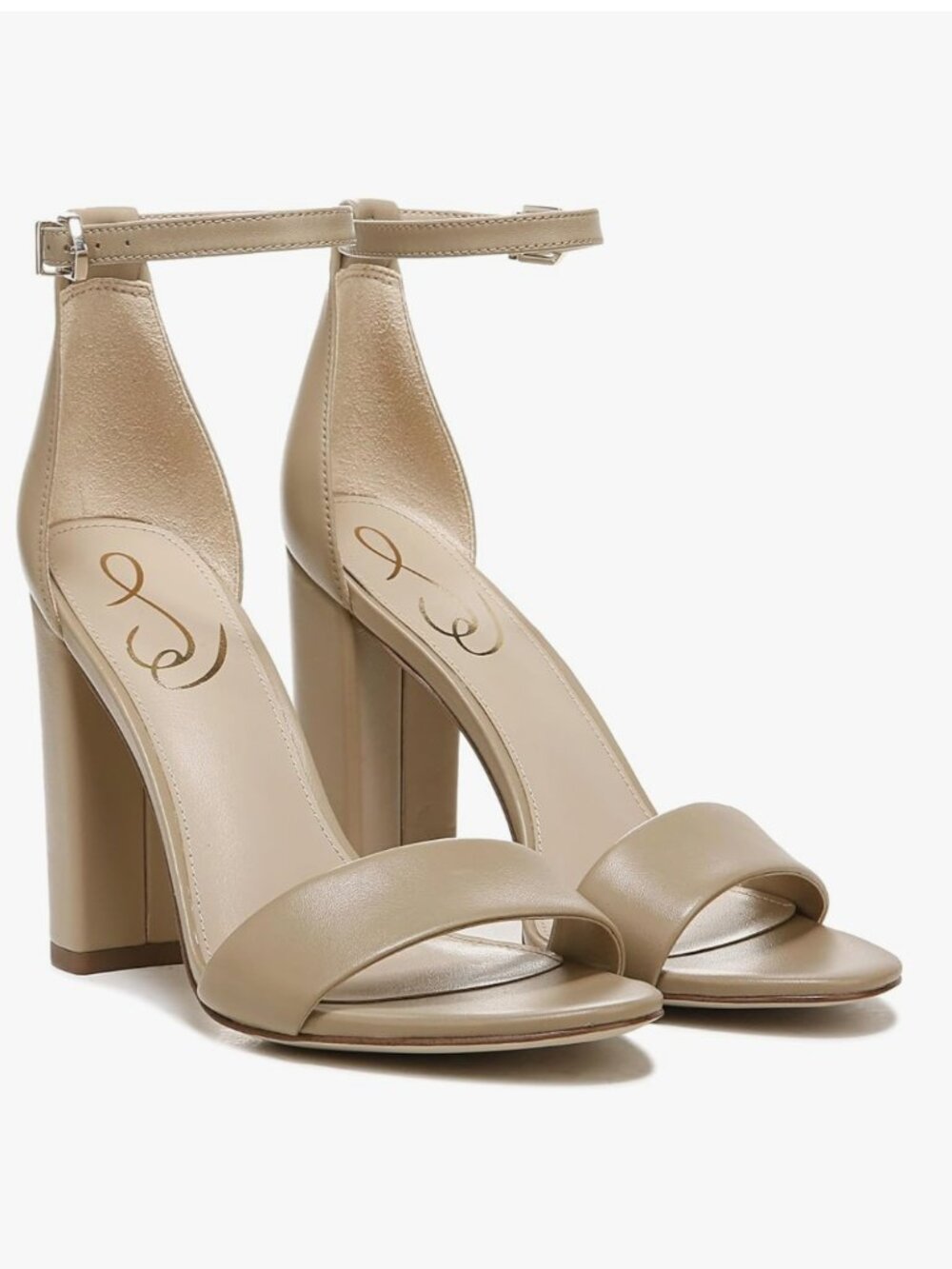 Sam Edelman - Yaro - Leather - Beige 8.5 - Block Heels